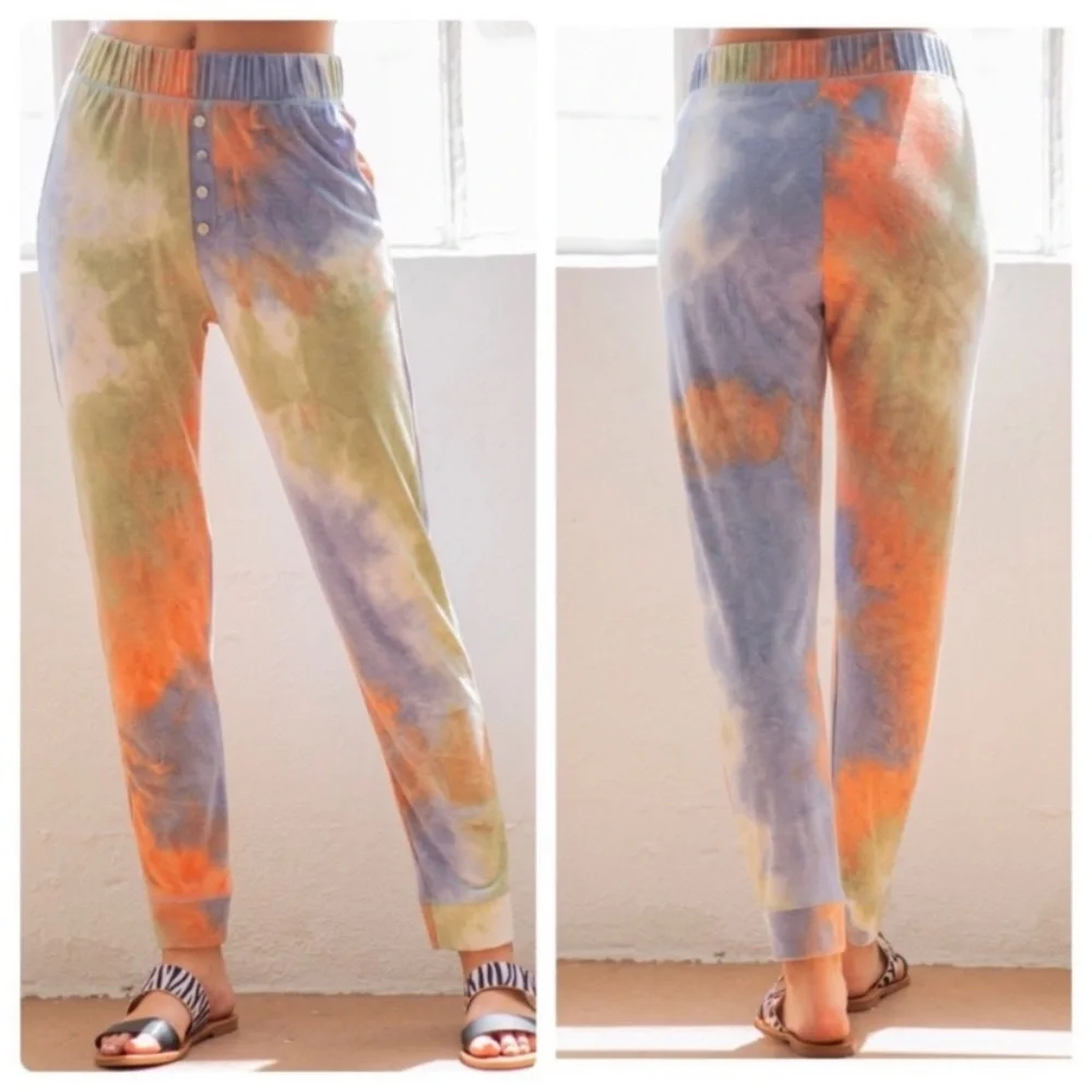 NEW Tie Dye Joggers With Pockets - Picture 5 of 6